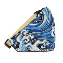 Load image into Gallery viewer, Ocean Wave Cat Bandana Cotton Breakaway Collar - MeowMeowRepublic
