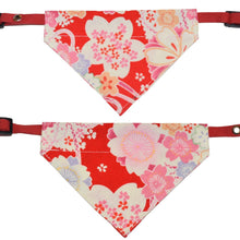 Load image into Gallery viewer, Sakura Bandana (Red) ❤️️ Spring Limited Cherry Blossom Cat Outfit - MeowMeowRepublic
