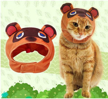 Load image into Gallery viewer, Cat Halloween Costume Animal Corssing Tom Nook Hat Pet Cosplay Chlothes
