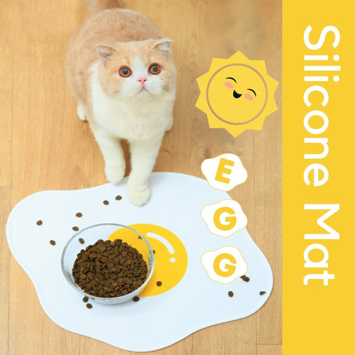 home decoration kitchen decor dinner mat for cat dog pet sunny egg silicone food mat