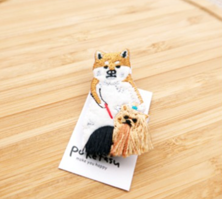 Shiba Walking Dog - Pokefasu Animal Pin from Japan - MeowMeowRepublic