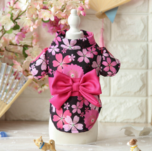 Load image into Gallery viewer, Japanese Sakura Kimono Black/White for Dog/Cat - MeowMeowRepublic
